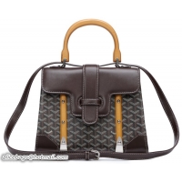 New 2015 Goyard Small Saigon Tote Bag With Strap PM 8941 Coffee