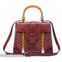 Shop Cheap 2015 Goyard Small Saigon Tote Bag With Strap PM 8941 Burgundy