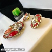 Classic Hot Chanel Fruit Asymmetric Earrings AB0188 Red/Gold/Orange 2018