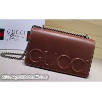 Top Quality Gucci XL Calfskin Leather mini Bag 421850 Brown