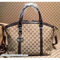 Cheapest Gucci Vintage Web Canva Medium Top Handle Bag 341503 Brown