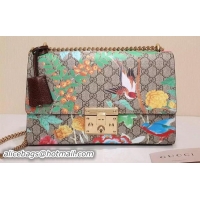 Cheapest Gucci Padlock GG Supreme Shoulder Bags 409487 Green