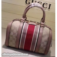 Buy Classic Gucci Vintage Web Canvas Denim Bonton Bag 269876 Light Pink