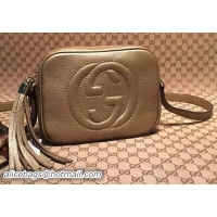 Luxury New Gucci Soho Calfskin Leather Disco Bag 308364 Gold