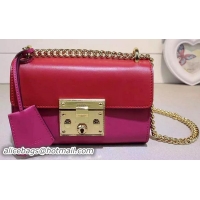 Big Discount Gucci Padlock Leather Shoulder Bag  409487 Red&Rose