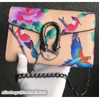 Spot Bulk Gucci Dionysus Bird Leather Chain Wallet 401232 Apricot