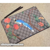 Fashion Wholesale Gucci Tian GG Supreme Zip Pouch 424900 Grey