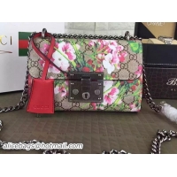 Cheapest Gucci Padlock GG Supreme Shoulder Bag 409487 Blooms