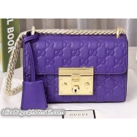 Classic Design Gucci Padlock Gucci Signature Shoulder Bag 409487 Violet