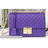 Luxury Cheap Gucci Padlock Gucci Signature Shoulder Bag 409486 Violet