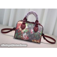 New Design 2016 GUCCI GG Blooms mini Top Handle Bag 432123 Red