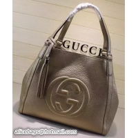 Best Luxury Gucci Medium Soho Shoulder Bag Calfskin Leather 282309 Gold