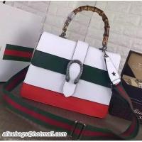 Best Price Gucci Dionysus Leather Top Handle Bag 421999 White&Green