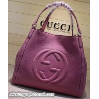 Top Product Gucci Medium Soho Shoulder Bag Calfskin Leather 282309 Rose