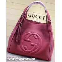 Classic Practical Gucci Medium Soho Shoulder Bag Calfskin Leather 282309 Rosy