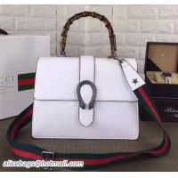 Shop Most Popular Gucci Dionysus Leather Top Handle Bag 421999 White