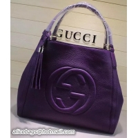 Sale Promotion Gucci Medium Soho Shoulder Bag Calfskin Leather 282309 Purple