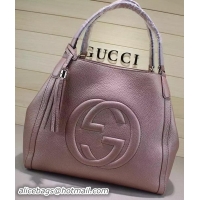 Shop Perfect Gucci Medium Soho Shoulder Bag Calfskin Leather 282309 Light Pink