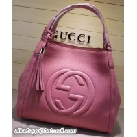 Fashion Promotion Gucci Medium Soho Shoulder Bag Calfskin Leather 282309 Pink