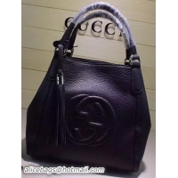 Best Low Cost Gucci Soho Leather Shoulder Bag 336751 Black