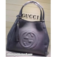 Hot Sell New Gucci Medium Soho Shoulder Bag Calfskin Leather 282309 Grey