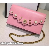 Spot Bulk Gucci Calfskin Leather mini Chain Bag 431478 Pink