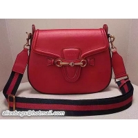 New Luxury Gucci Lady Web Calfskin Leather Shoulder Bag 383848 Red