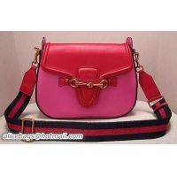 Spot Bulk Gucci Lady Web Calfskin Leather Shoulder Bag 383848 Red&Rose