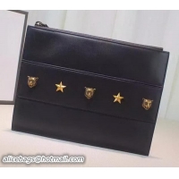 Free Shipping Discount Gucci Calfskin Leather Clutch 427003 Black