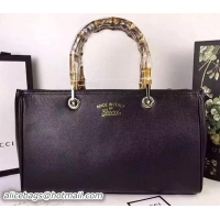 Top Grade Gucci Bamboo Tote Bags Calf Leather 323660 Black