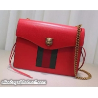 Unique Imitation Gucci Animalier Leather Shoulder Bag 431283 Red