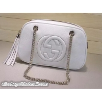 Super Imitation Gucci Soho Shoulder Bags 308983 White