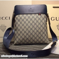 Inexpensive Gucci GG Canvas Messenger Bag 413168 Blue