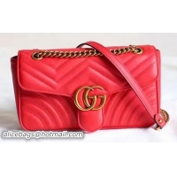 Good Product Gucci GG Marmont Matelasse Shoulder Bag 443497 Red