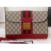 Original Cheap Gucci Padlock GG Supreme Shoulder Bag 441984 Red