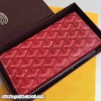 Newest Discount Cheap Goyard Long Purses 020082 Red