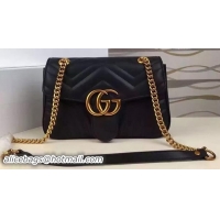 Trendy Design Gucci GG Marmont Matelasse Shoulder Bag 426744 Black