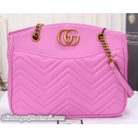 Buy Luxury Gucci GG Marmont Matelasse Tote Bag 443501 Rose