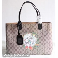 Unique Style Gucci Tian GG Supreme Tote Bag 412096 Black