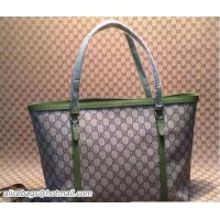 Duplicate Gucci Nice GG Supreme Canvas Tote Medium Bag 309613 Green