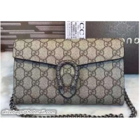 Fashion Luxury Gucci Dionysus Mini Chain Wallet Bag 401231 GG Supreme Apricot