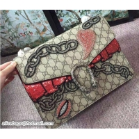 Unique Style Gucci Dionysus Embroidered Chain And Heart Shoulder Medium Bag 403348/400235 2016