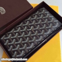 Cheap Most Popular Goyard Long Purse 020082 Black