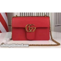 Well Crafted Gucci GG Marmont Leather Shoulder Bag 431384 Red