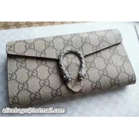 Trendy Design Gucci Dionysus GG Supreme Chain Wallet 404140 Grey