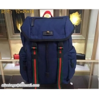 Discount Fashion Gucci Techno Canvas Techpack Backpack Bag 429037 Blue