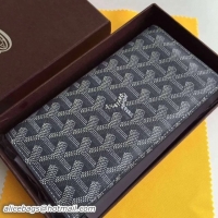 Low Cost New Popular Goyard Long Purse 020082 Dark Grey