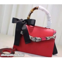 Modern Gucci Lilith Leather Top Handle Small Bag 453751 Red