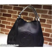 Buy Discount Gucci Soho Leather Shoulder Large Bag 282308 Black