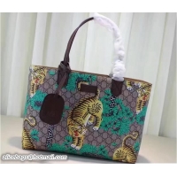 Low Price Gucci Bengal GG Supreme Tote Medium Bag 412096 Green 2016